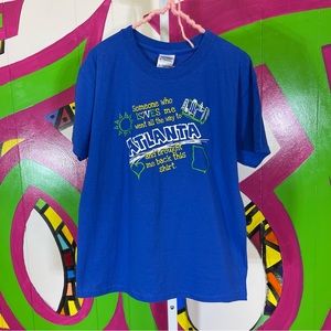 Gildan Heavy Cotton, Someone Who Loves Me Atlanta Shirt. Youth Medium.